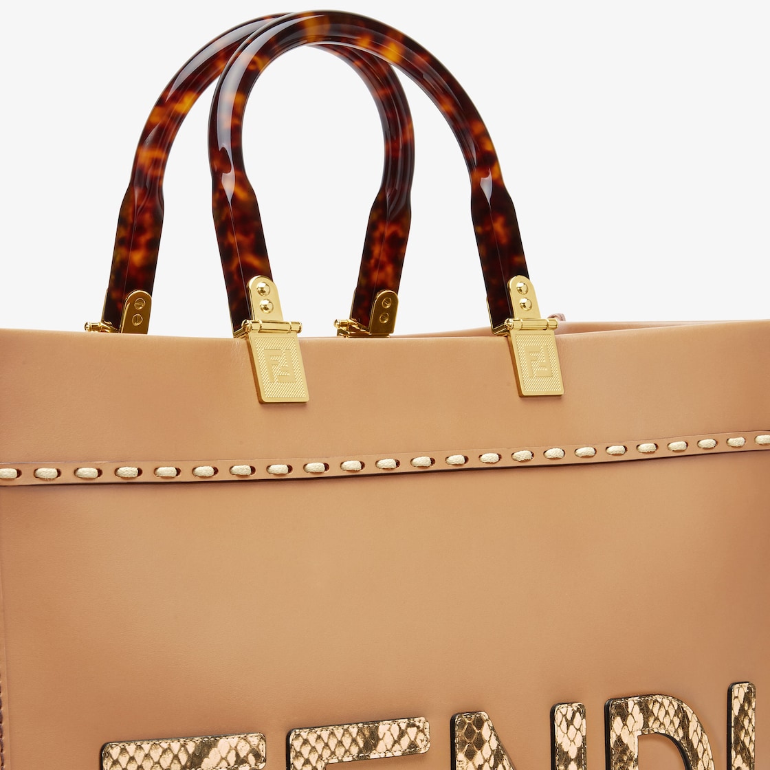 Fendi Sunshine Medium Snakeskin Shopping Bag - Image 5